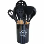 سرویس کفگیر و ملاقه 12 پارچه یونیک لاو مشکی