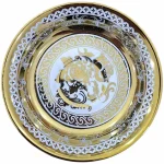 نعلبکی چینی گلد مدل گل بسته 6 عددی