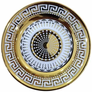 نعلبکی چینی گلد مدل ورساچه بسته 6 عددی