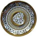 نعلبکی چینی گلد مدل قلبی بسته 6 عددی