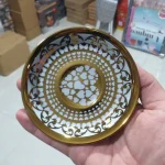 نعلبکی چینی گلد مدل قلبی بسته 6 عددی - Image 4