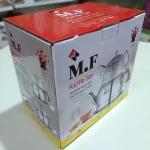 ست کتری قوری استیل M.F کف چدن لوله دار - Image 4
