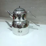 ست کتری قوری استیل M.F کف چدن لوله دار - Image 2