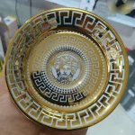 نعلبکی چینی گلد مدل مدوسا بسته 6 عددی - Image 5