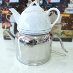 کتری قوری 4 لیتری لوله دار گوماتو کف چدن - Image 2