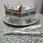 منقل اسپند دود کن نگین دار 6 ضلعی با سینی و انبر - Image 5
