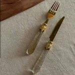 کارد و چنگال شاین دار دسته اکلیلی PRODUCT - Image 5