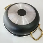 تابه 3 عددی گرانیتی زنبوری دسته طلایی - Image 3