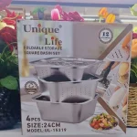 لگن آبکش 4 پارچه رنده دار یونیک لایف UL-15319 - Image 3