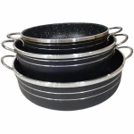 ماهیتابه سه تایی گرانیتی دو دسته