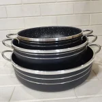 ماهیتابه سه تایی گرانیتی دو دسته - Image 2