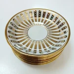 نعلبکی چینی گلد مدل نیو بسته 6 عددی - تصویر 3