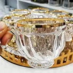 فنجان لب طلا مجستی مدل تولیپ بسته 6 عددی - تصویر 4