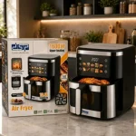 سرخ کن بدون روغن 10 لیتری دی اس پی مدل KB2195 دو المنت چراغ دار - تصویر 6