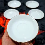 نعلبکی لب طلا چینی مقصود بسته 6 عددی - تصویر 8