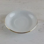 نعلبکی لب طلا چینی مقصود بسته 6 عددی - تصویر 2